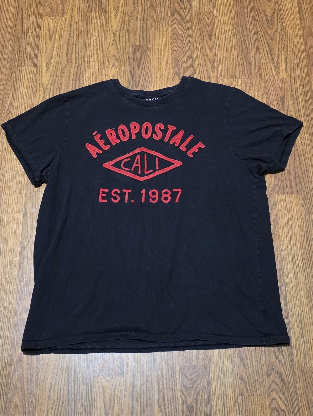 Aeropostale Men’s 2XL Black Logo Tee Cali 1987 Graphic T-Shirt Casual Streetwear
